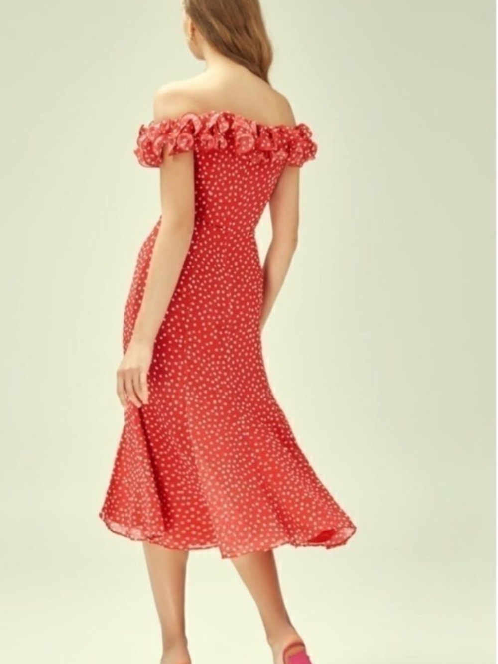KEEPSAKE the Label Red and White Polka Dot Ruffle Dress size Small - Picture 2 of 11